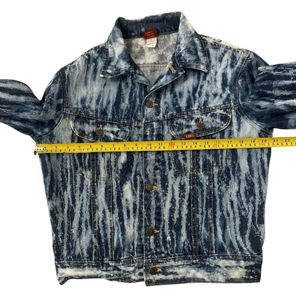 LEE Rider Acid Wash Denim Jacket Women's Size M? Made In Canada - 2 Pockets - Picture 8 of 13